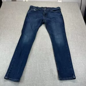 Hollister Jeans Mens 36x32 Blue Skinny Epic Flex Denim Dark Wash - Picture 1 of 10
