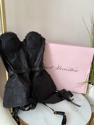 Agent Provocateur Andee Waspie Black Corset, Size 2 - Small, New with Tag - Image 1 of 4