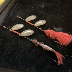 Vintage alter Angelköder Spinnerbait Konvolut 2 Stück große Spinner - Bild 1 von 7