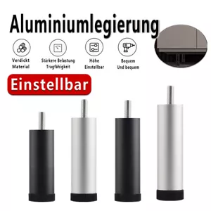 4x Einstellbar Möbelfüße 6/8/10/12/15/20/25/30cm Schrankfüße Stützfuß Bettffüße - Bild 1 von 68