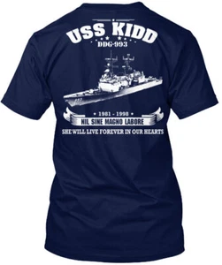 USS Kidd (DDG 993) Tee T-Shirt Made in the USA Size S to 5XL - Picture 1 of 1
