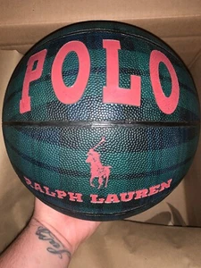 VINTAGE RALPH LAUREN POLO BLACK WATCH TARTAN BASKETBALL FROM 1992 Flag Rare LO - Picture 1 of 8