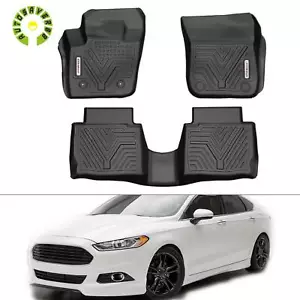 3D Laser Floor Mats for 2013-2016 Ford Fusion 1st + 2nd Rows All Weather Liners - Picture 1 of 14
