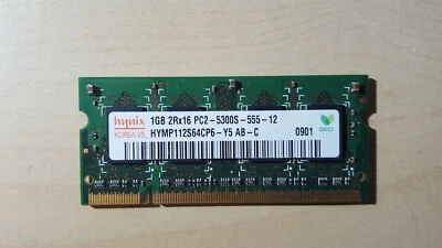 HYNIX 1GB DDR2 PC2-5300S SO-DIMM (HYMP112S64CP6-Y5 AB-C) - Photo 1/2