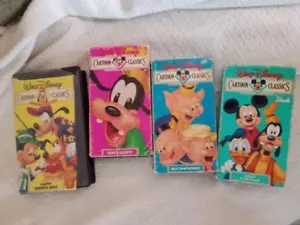 4 rare vintage Disney cartoon vhs tapes - Picture 1 of 7