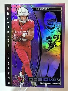 2024 Obsidian Eclipsing Legends Trey Benson & Edgerrin James viola /50 - Foto 1 di 3