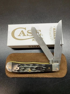 Case XX #65090 Buffalo Horn Jig Trapper BH254 S35VN Steel USED Excellent Shape - Image 1 of 4