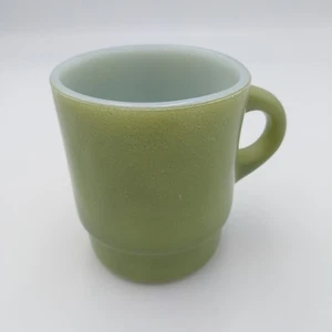 Anchor Hocking FIRE KING Avocado Grün Kaffeebecher Tasse Stapelbar - Bild 1 von 3
