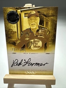 2008 Press Pass Legends autentico contadino rosso inchiostro nero carta autografa /363 - Foto 1 di 2