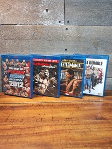 Lot 4 Of WWE/WWF Blu Ray Raw Smackdown 2012 Wrestlemania Royal Rumble Eliminatio - Imagen 1 de 7