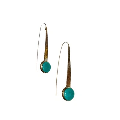 Pendientes Silpada Martillados Plata de Ley Turquesa Cisne Buceo Perforado Cuelgan Foto 1 de 4