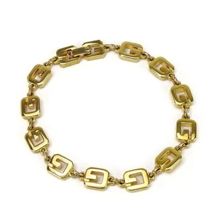 USADO Givenchy pulsera de metal 15,0 g oro logotipo - Imagen 1 de 8