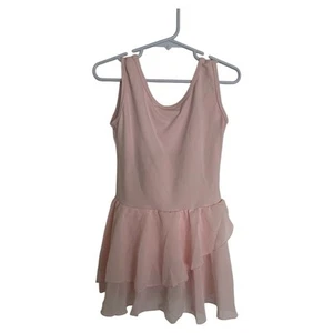Revolution Pink gymnastics rhinestone petal blush pink Dress size MC - Picture 1 of 10
