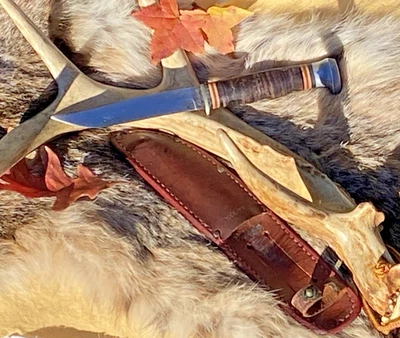 复古 KA-BAR 固定刀片鸟/刀带刀 — 第 1/4 张图片