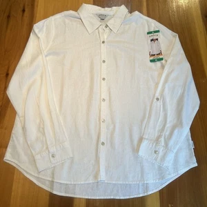 Orvis Women’s Long Sleeve Linen Blend Top. XL. Button Up. White - Picture 1 of 12