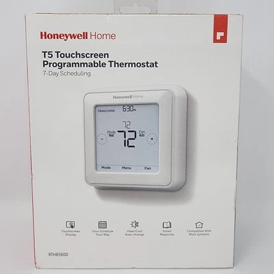 Termostato programable de 7 días con pantalla táctil Honeywell T5 RTH8560D blanco Foto 1 de 4