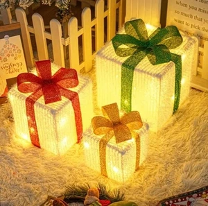 Juego de 3 Luces Caja - Cajas Decorativas Iluminadas LED con 8 Modos - Imagen 1 de 3