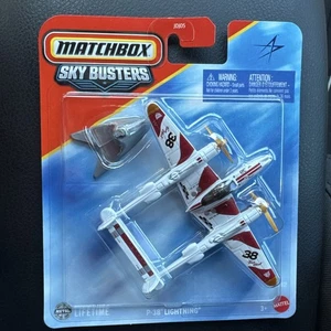 Matchbox Sky Busters P-38 Lightning Jet "Too Hot" #38 with Stand 2025 RELEASE - Picture 1 of 2