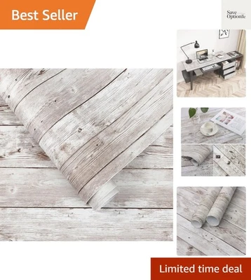 Waterproof Wood Grain Peel & Stick Wallpaper, 17.7''x78.7'', Stain Resistant - Image 1 of 4