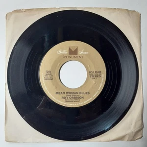 Roy Orbison - Mean Woman Blues 7" Record 1982 Golden Series Monument Rock 45 RPM - Picture 1 of 2