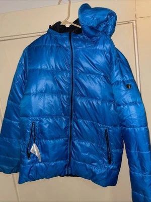 Point Zero Reversible Down Puffer Jacket Blue! Size Large - Image 1 of 4