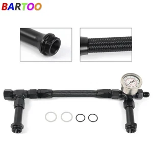 Braided Dual Feed Carb Fuel Line Kit Holley 4150 Carburetor Black Anodized AN8 - Picture 1 of 13