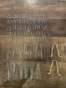Ganchos para cortinas de acero sin cordones vintage pellizco plisado cortina surtido - Imagen 1 de 6
