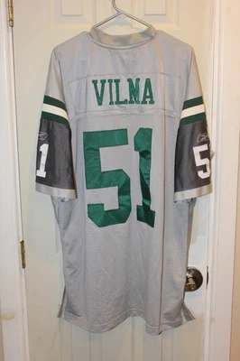 gray New York Jets Jonathan Vilma (51) stitched alternate Reebok jersey - 2XL - Image 1 of 4