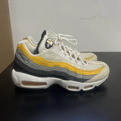 Nike Men's Air Max 95 Running White Amarillo Dark Grey Size 9 CD7495 100 - Image 1 of 4