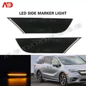 For Honda Odyssey 2018-2023 Amber LED Side Marker Bumper Light Smoked Lens 2PCS - Bild 1 von 8