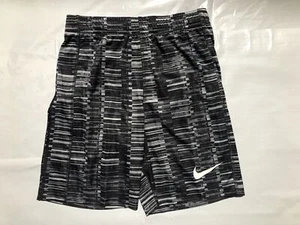 Nike Boy's Dri-Fit Fly Shorts Black White Grey Sz 6 86C373-K25 - Picture 1 of 1