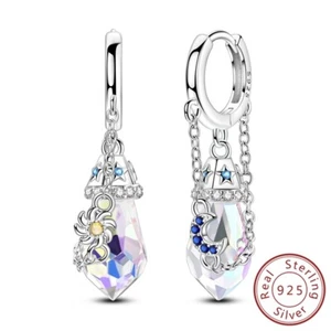 MULA Original Moon Star Sun Hoop Earrings 925 Sterling Silver For Women Jewelry - Picture 1 of 6
