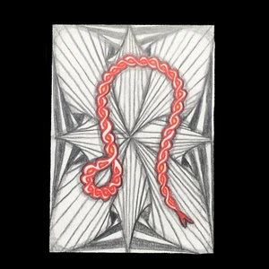 ACEO “Leo the Lion” Zodiac Symbol Art Trading Card & Secret Sky Map - Picture 1 of 3
