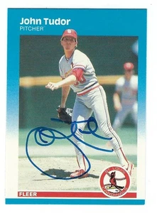 Autographed JOHN TUDOR 1987 FLEER St. Louis Cardinals card #310 w/COA - Picture 1 of 1