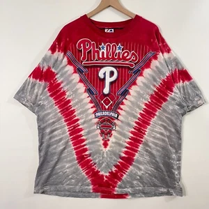 Philadelphia Phillies T-Shirt Tie Dye Majestic Mens Size 3XL Vintage 2000s y2K - Picture 1 of 16
