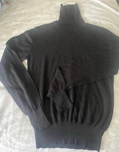 New Louis Vuitton Women's Black Merino Wool/Cashmere Blend High Neck Sweater S - Picture 1 of 6