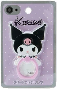 Sanrio Kuromi Smartphone Ring Stand Character Shape Holder Grip 302350 Japan New - Picture 1 of 9