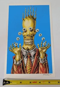 EMEK Eyeball Monster Juggler 2022 Handbill 5.5x9 Poster Print Pearl Paper Signed - Picture 1 of 3