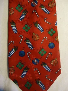 "Medias de Navidad con corbata de saludos de Navidad bastones de caramelo regalo bola 59,5" - Imagen 1 de 2