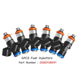6* Fuel Injectors 0280158191 For 2015 2016 2017 Ford Transit 350 3.7L V6 - Picture 1 of 11