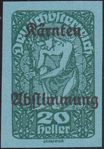 Österreich Kärntenabstimmung Ungezähnt Mi.Nr. 324 U ohne Gummi Mi.Wert € (B386) - Bild 1 von 1