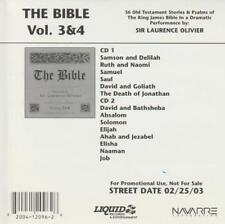 The Bible Narrated By Sir Laurence Olivier Volumes 3-4 2-Disc Set AUDIO BOOK CD