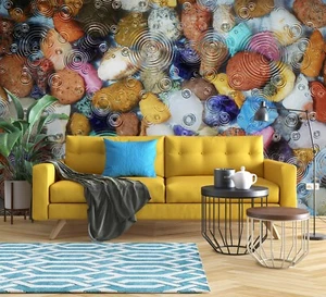 3D Colored Stones S037 Wallpaper Mural Self-adhesive Removable Sticker Kids Pa - Picture 1 of 11