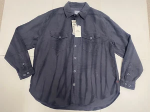 BDG Urban Outfitters Mens Flannel Gray Oversized Long Sleeve Shirt Size Large - Picture 1 of 10