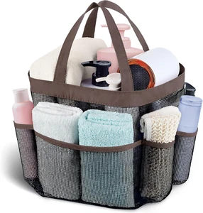 Mesh Shower Caddy Portable, Quick Dry Hanging Shower Tote Bag for College Dorm R - Picture 1 of 7