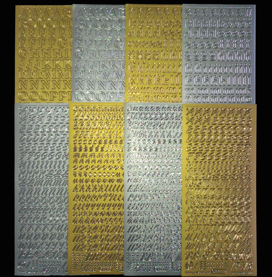 Sticker Buchstaben in gold und silber zur Auswahl Alphabet - Bild 1 von 1