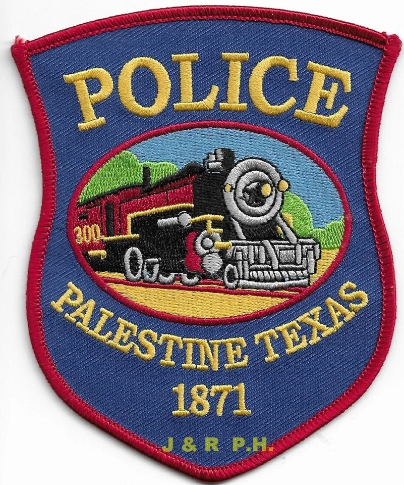 Policía Palestina "Tren-1871", Texas (3,75" x 4,75) hombro policía parche (fuego) Foto 1 de 1