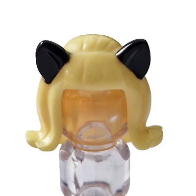 Lego minifigure personaggio 1x pelo capelli gatti orecchie hair 20592pb02 bright light yellow