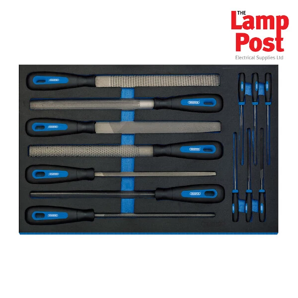 Draper Tools 63513 13 Piece Hand File Set With 3/4 Drawer EVA Insert Tray - Image 1 of 1