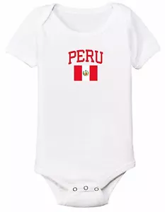 Peru Body Fußball Baby Outfit Mameluco Kleinkind Mädchen Jungen T-Shirt Kinder - Bild 1 von 2